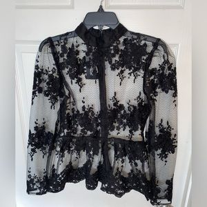 NWT Lace top “Wednesday Addams style”